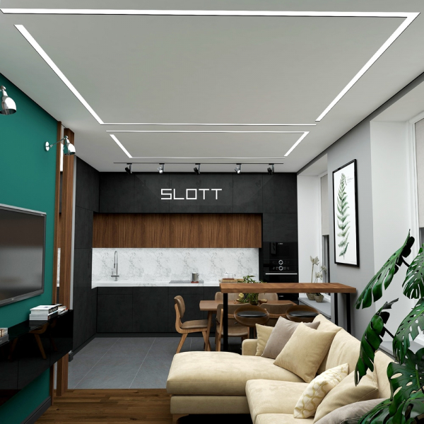 Натяжной потолок на кухню